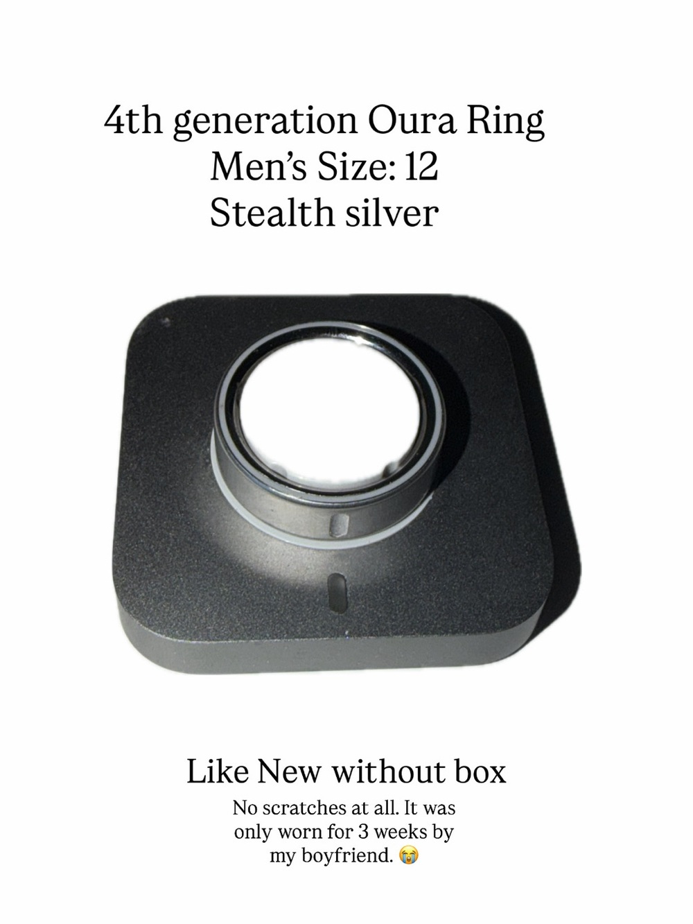Oura Ring Generation 4 Smart Ring — Brushed Silver Finish